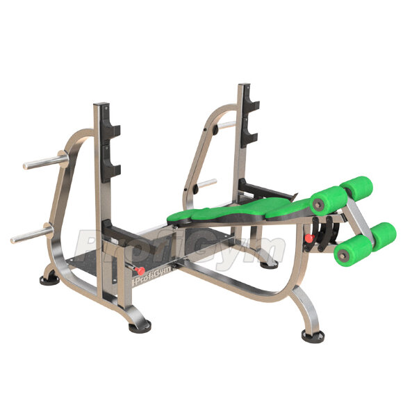 Скамья для жима лежа с обратным наклоном страховочными упорами ProfiGym BP - 007 Скамья для жима лежа с обратным наклоном страховочными упорами ProfiGym BP - 007