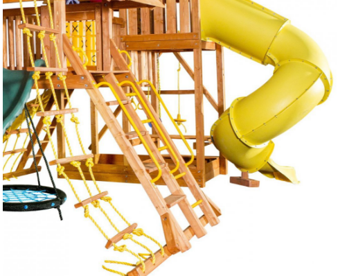 Игровая площадка Playgarden "Mega SkyFort" с двумя игровыми домиками и переходом Игровая площадка Playgarden "Mega SkyFort" с двумя игровыми домиками и переходом